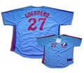 Custom Fan-Made Vladimir Guerrero Style #27 Blue Baseball Jersey
