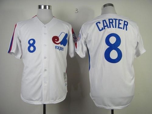Custom Fan-Made Gary Carter Style #8 White 1982 Throwback Baseball Jersey