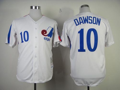 Custom Fan-Made Andre Dawson Style #10 White 1982 Throwback Baseball Jersey