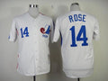 Custom Fan-Made Pete Rose Style #14 White Throwback Baseball Jersey