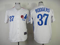 Custom Fan-Made Steve Rodgers Style #37 White Throwback Baseball Jersey