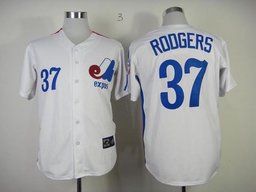 Custom Fan-Made Steve Rodgers Style #37 White Throwback Baseball Jersey