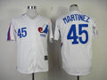 Custom Fan-Made Pedro Martinez Style #45 White Throwback Baseball Jersey