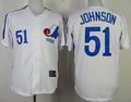 Custom Fan-Made Randy Johnson Style #51 White Throwback Baseball Jersey