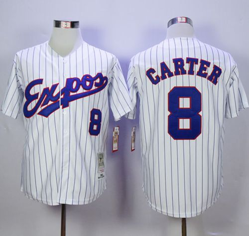 Custom Fan-Made Gary Carter Style #8 White 1982 Throwback Baseball Jersey