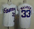 Custom Fan-Made Larry Walker Style #33 White 1982 Throwback Baseball Jersey