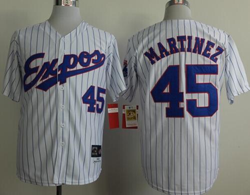 Custom Fan-Made Pedro Martinez Style #45 White 1982 Throwback Baseball Jersey