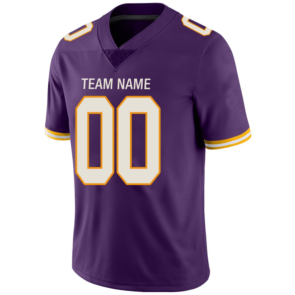 Custom purple football jersey detail | GameDay Jerseys