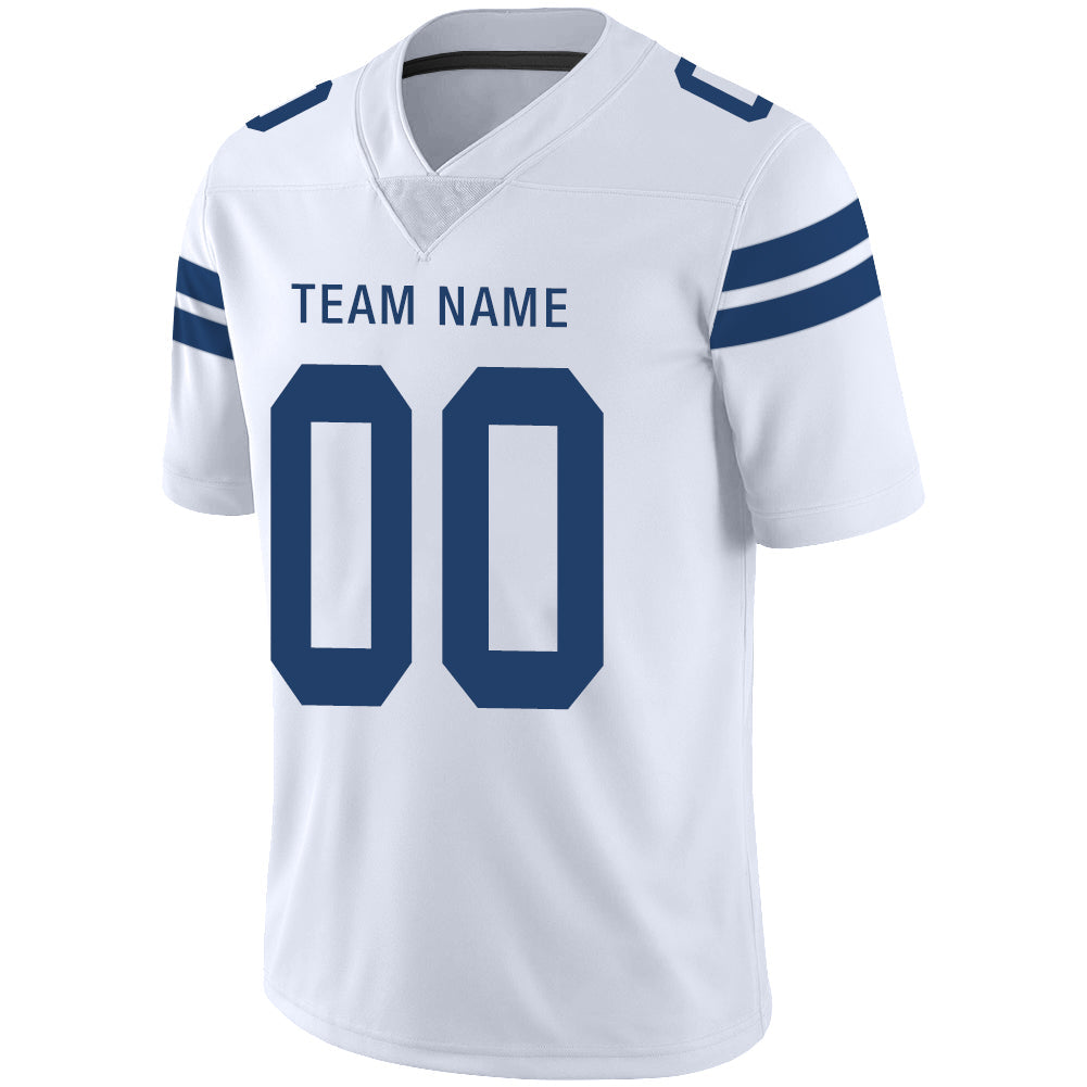 Custom white football jersey detail | GameDay Jerseys