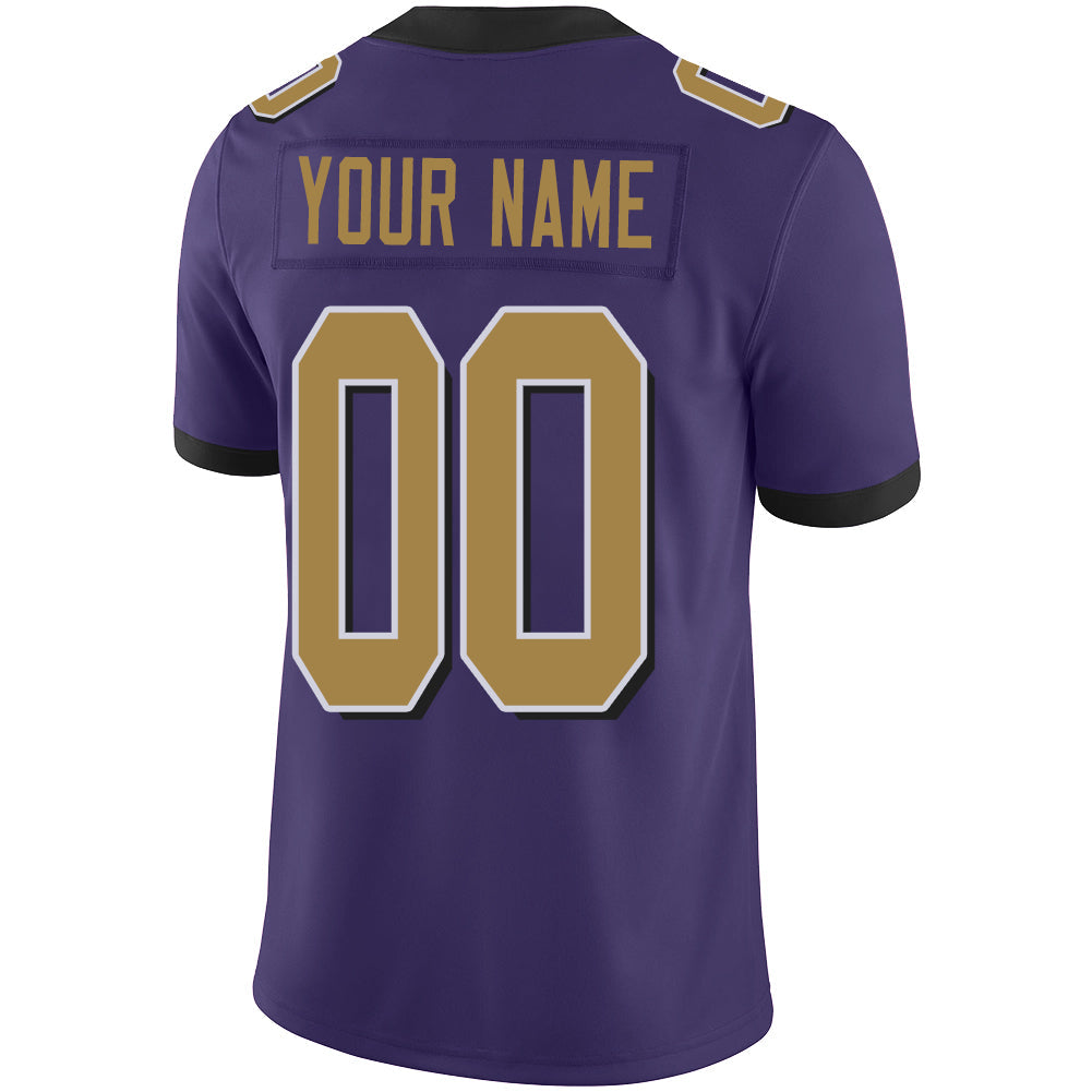 Custom purple football jersey back view | GameDay Jerseys