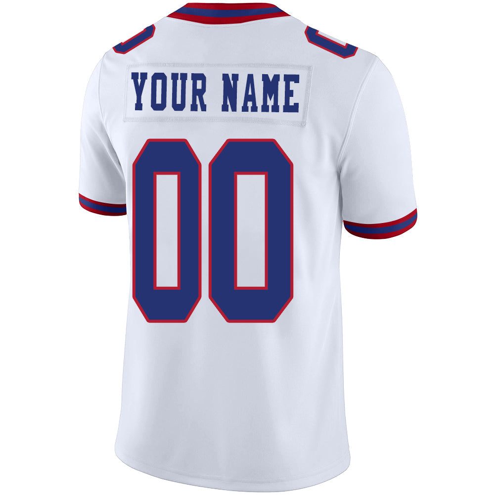 Custom white football jersey back view | GameDay Jerseys