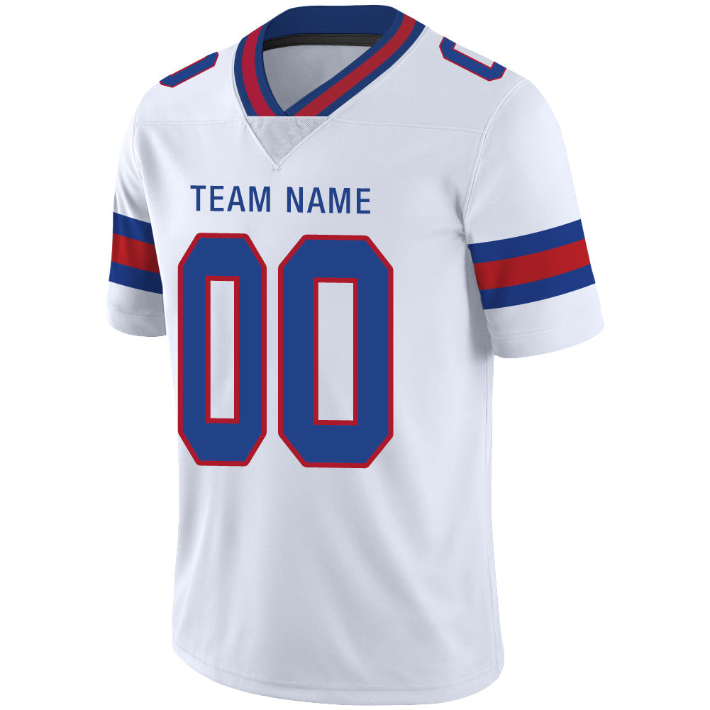 Custom white football jersey back view | GameDay Jerseys