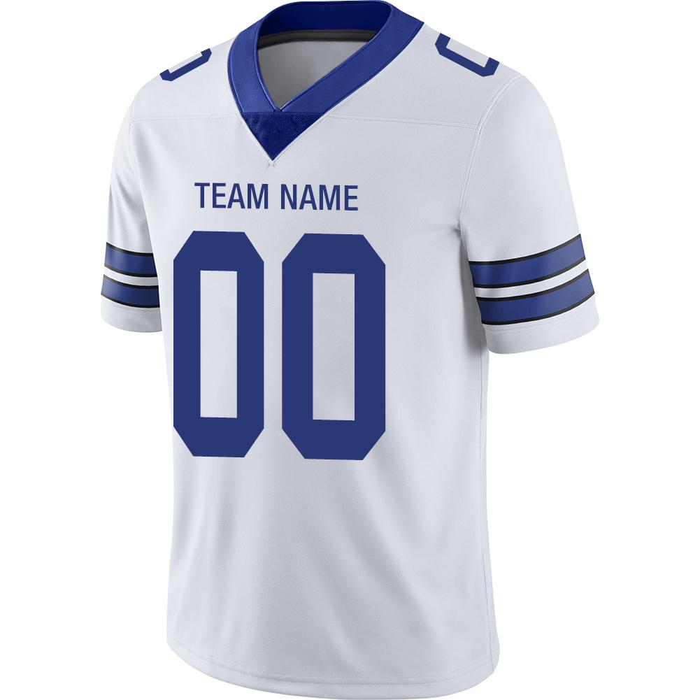 Custom white football jersey detail | GameDay Jerseys