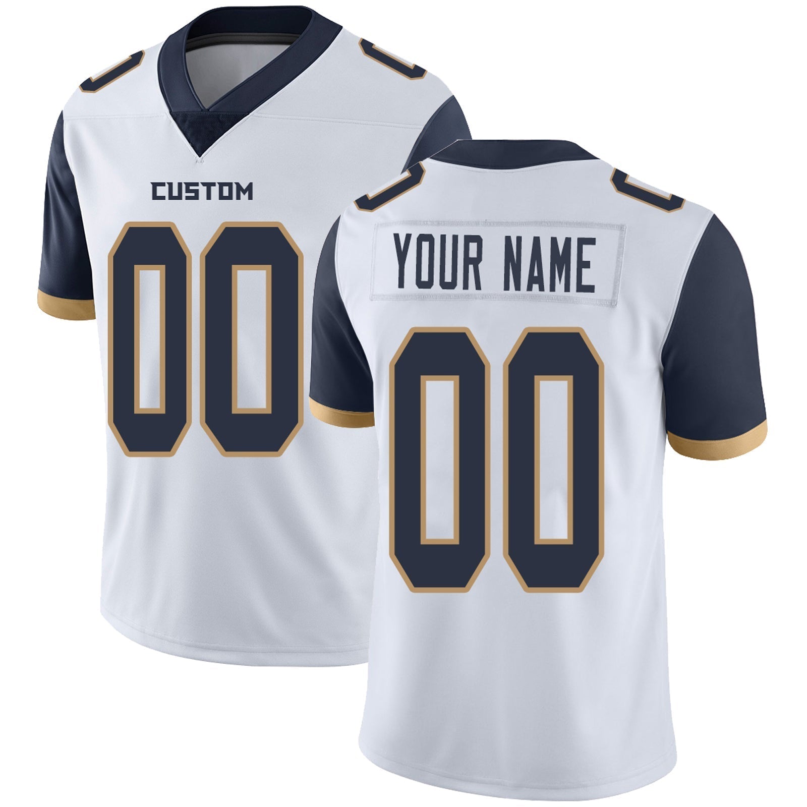 Custom navy football jersey back view | GameDay Jerseys