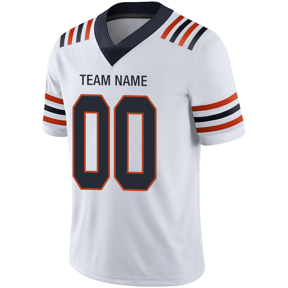 Custom white football jersey detail | GameDay Jerseys