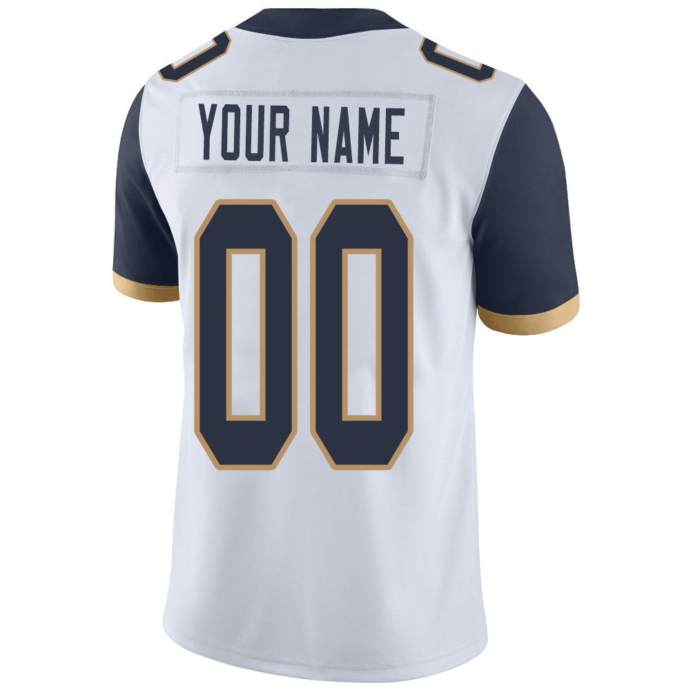 Custom white football jersey back view | GameDay Jerseys
