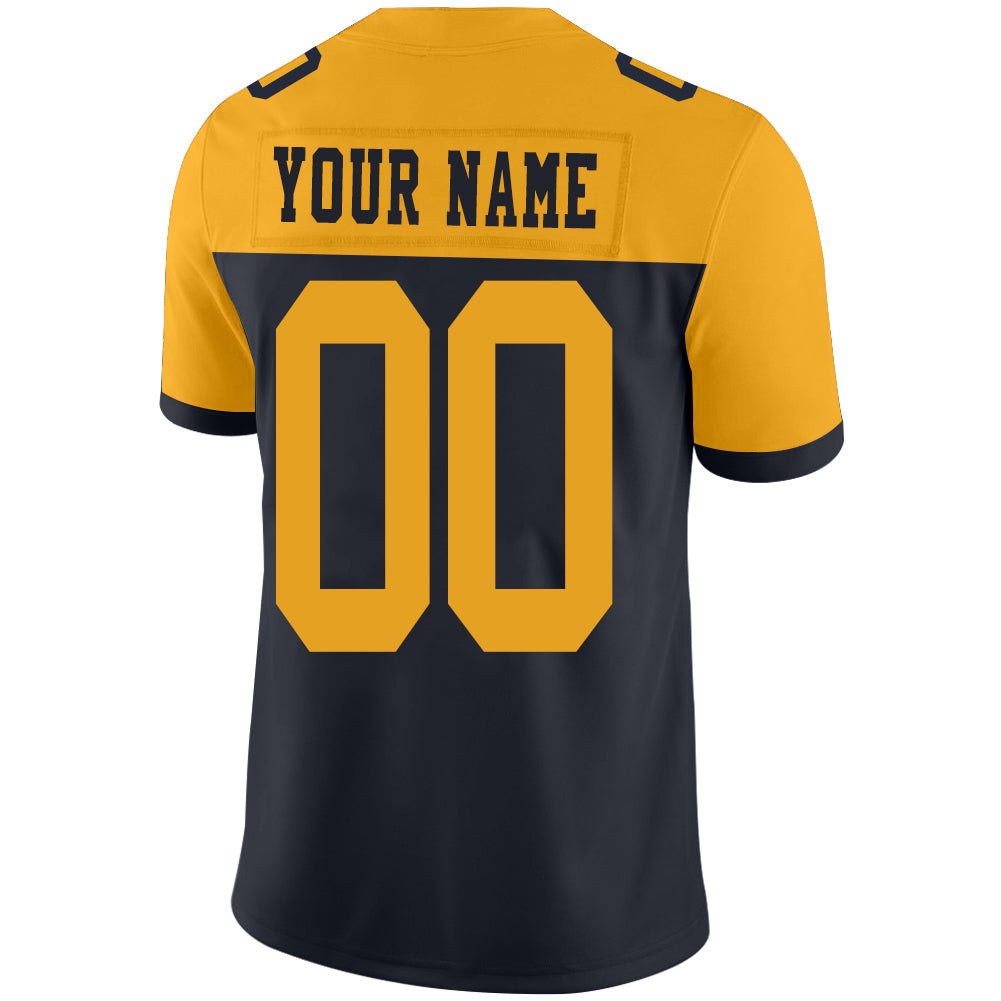 Custom navy football jersey back view | GameDay Jerseys
