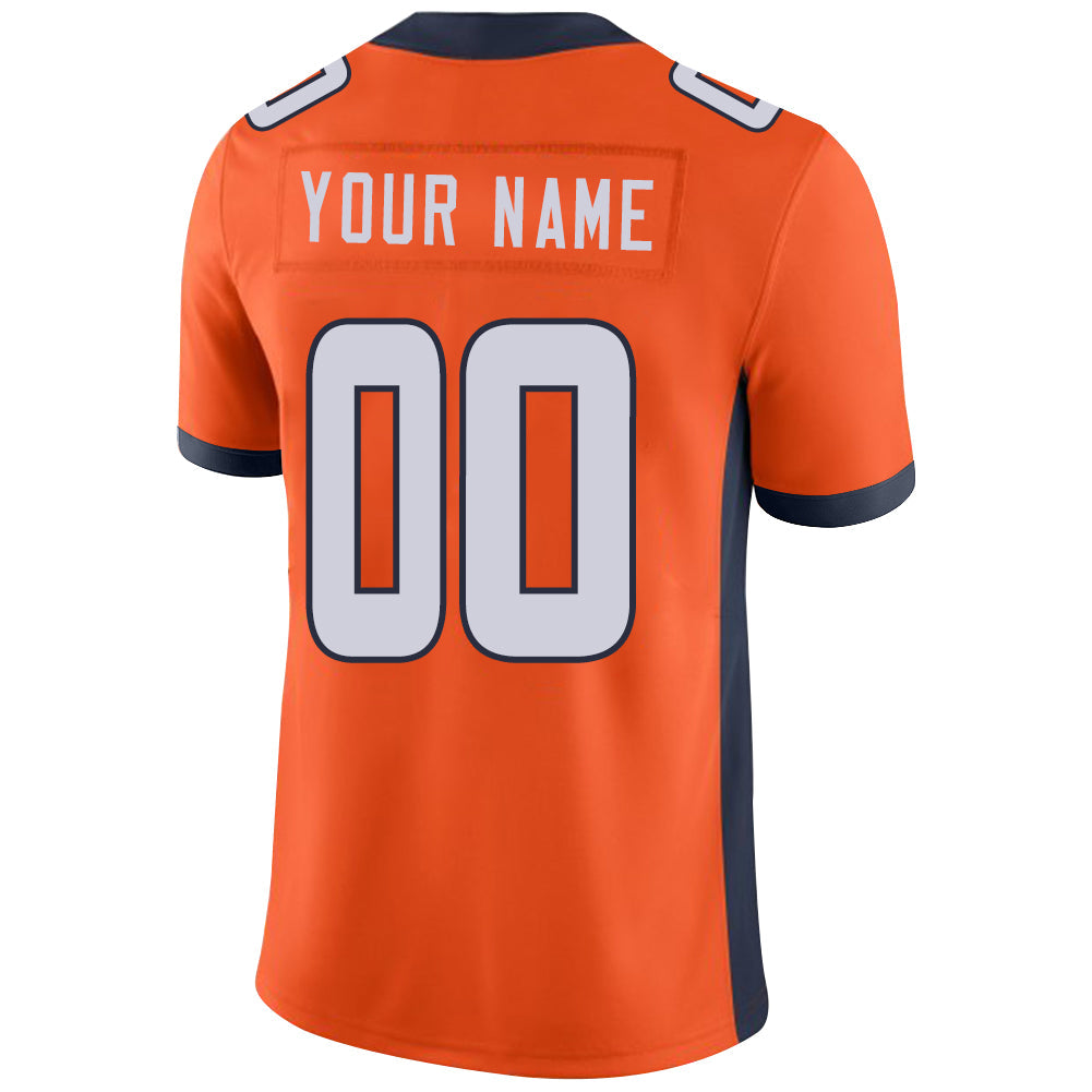 Custom orange football jersey back view | GameDay Jerseys