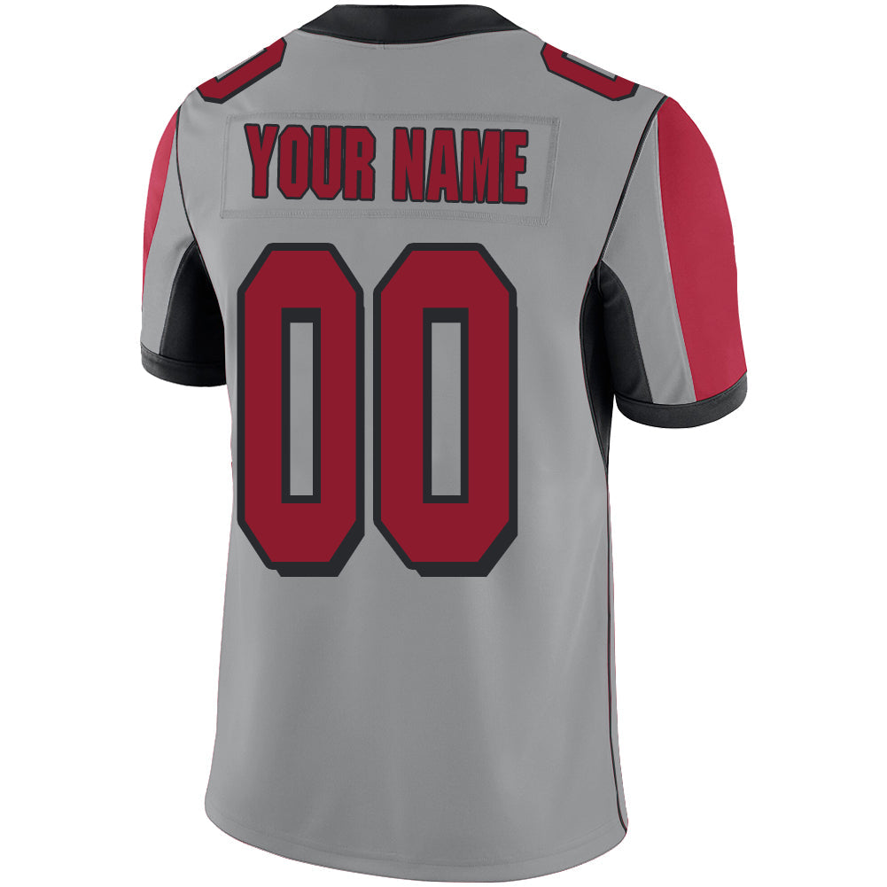 Custom grey football jersey back view | GameDay Jerseys