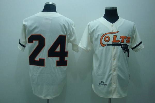 Custom Fan-Made Jimmy Wynn Indianapolis Colts #24 Throwback Baseball Jersey
