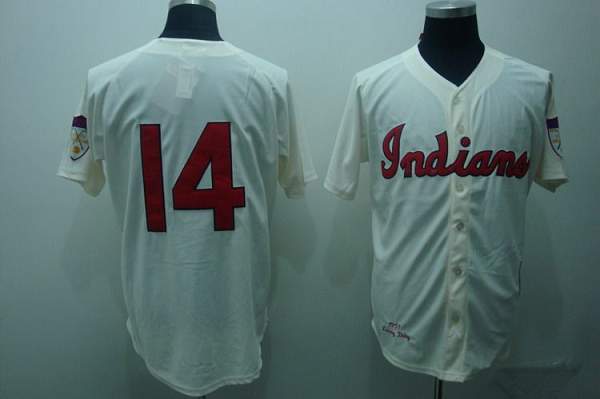 Custom Fan-Made Larry Doby Cleveland Guardians #14 Throwback Baseball Jersey
