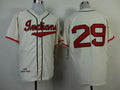 Custom Fan-Made Satchel Paige Cleveland Guardians #29 1948 Throwback Baseball Jersey