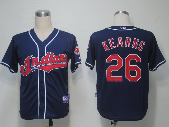 Custom Fan-Made Austin Kearns Cleveland Guardians #26 Blue Baseball Jersey