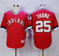 Custom Fan-Made Jim Thome Cleveland Guardians #25 Red 1978 Throwback Turn Back Clock Edition Baseball Jersey
