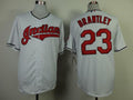 Custom Fan-Made Michael Brantley Cleveland Guardians #23 White Baseball Jersey