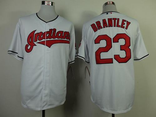 Custom Fan-Made Michael Brantley Cleveland Guardians #23 White Baseball Jersey