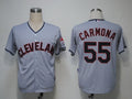 Custom Fan-Made Fausto Carmona Cleveland Guardians #55 Grey Baseball Jersey