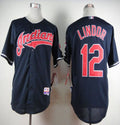Custom Fan-Made Francisco Lindor Cleveland Guardians #12 Blue Baseball Jersey