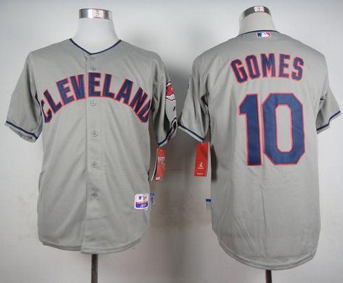 Custom Fan-Made Yan Gomes Cleveland Guardians #10 Grey Baseball Jersey
