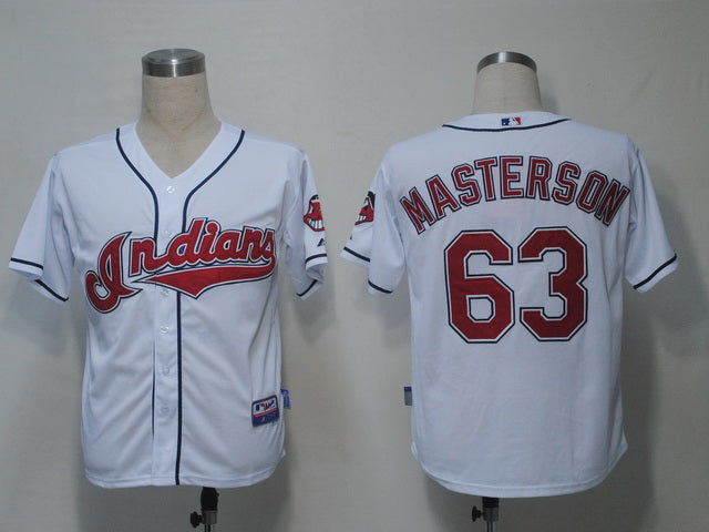 Custom Fan-Made Justin Masterson Cleveland Guardians #63 White Baseball Jersey
