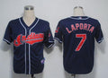 Custom Fan-Made Matt Laporta Cleveland Guardians #7 Blue Baseball Jersey