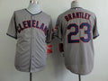 Custom Fan-Made Michael Brantley Cleveland Guardians #23 Grey Baseball Jersey
