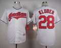 Custom Fan-Made Corey Kluber Cleveland Guardians #28 White Baseball Jersey