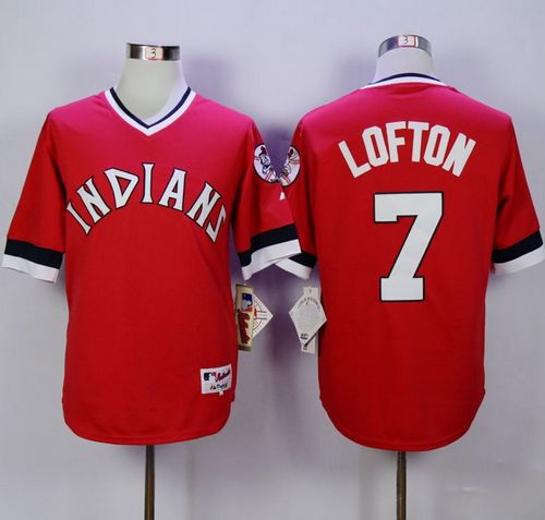 Custom Fan-Made Kenny Lofton Cleveland Guardians #7 Red 1978 Throwback Turn Back Clock Edition Baseball Jersey