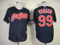 Custom Fan-Made Ricky Vaughn Cleveland Guardians #99 Blue Baseball Jersey