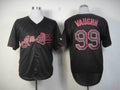 Custom Fan-Made Ricky Vaughn Cleveland Guardians #99 Black Baseball Jersey