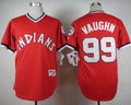 Custom Fan-Made Ricky Vaughn Cleveland Guardians #99 Red 1974 Throwback Turn Back Clock Edition Baseball Jersey