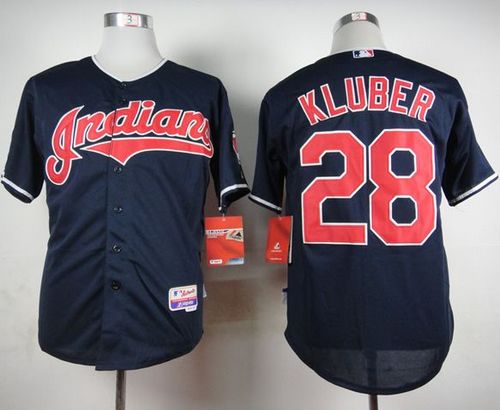 Custom Fan-Made Corey Kluber Cleveland Guardians #28 Navy Baseball Jersey