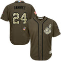 Custom Fan-Made Manny Ramirez Cleveland Guardians #24 Green Service Edition Baseball Jersey