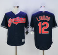Custom Fan-Made Francisco Lindor Cleveland Guardians #12 Blue Baseball Jersey