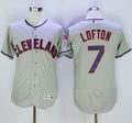 Custom Fan-Made Kenny Lofton Cleveland Guardians #7 Grey Baseball Jersey