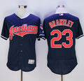 Custom Fan-Made Michael Brantley Cleveland Guardians #23 Blue Baseball Jersey