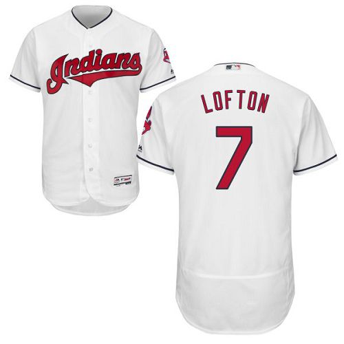 Custom Fan-Made Kenny Lofton Cleveland Guardians #7 White Baseball Jersey