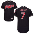 Custom Fan-Made Kenny Lofton Cleveland Guardians #7 Blue Baseball Jersey