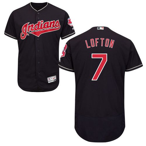 Custom Fan-Made Kenny Lofton Cleveland Guardians #7 Blue Baseball Jersey