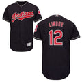 Custom Fan-Made Francisco Lindor Cleveland Guardians #12 Blue Baseball Jersey
